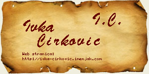Ivka Ćirković vizit kartica